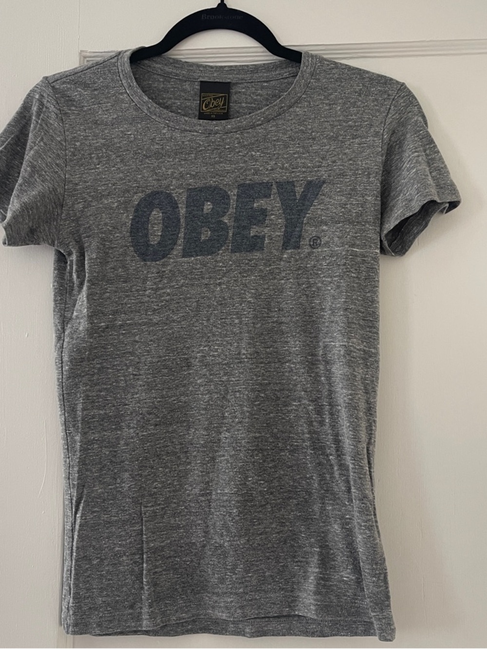 Obey Heather Gray Logo Tee